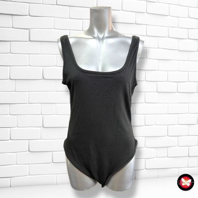 **HOY** Body canalé de tirantes  color Negro Talla XL