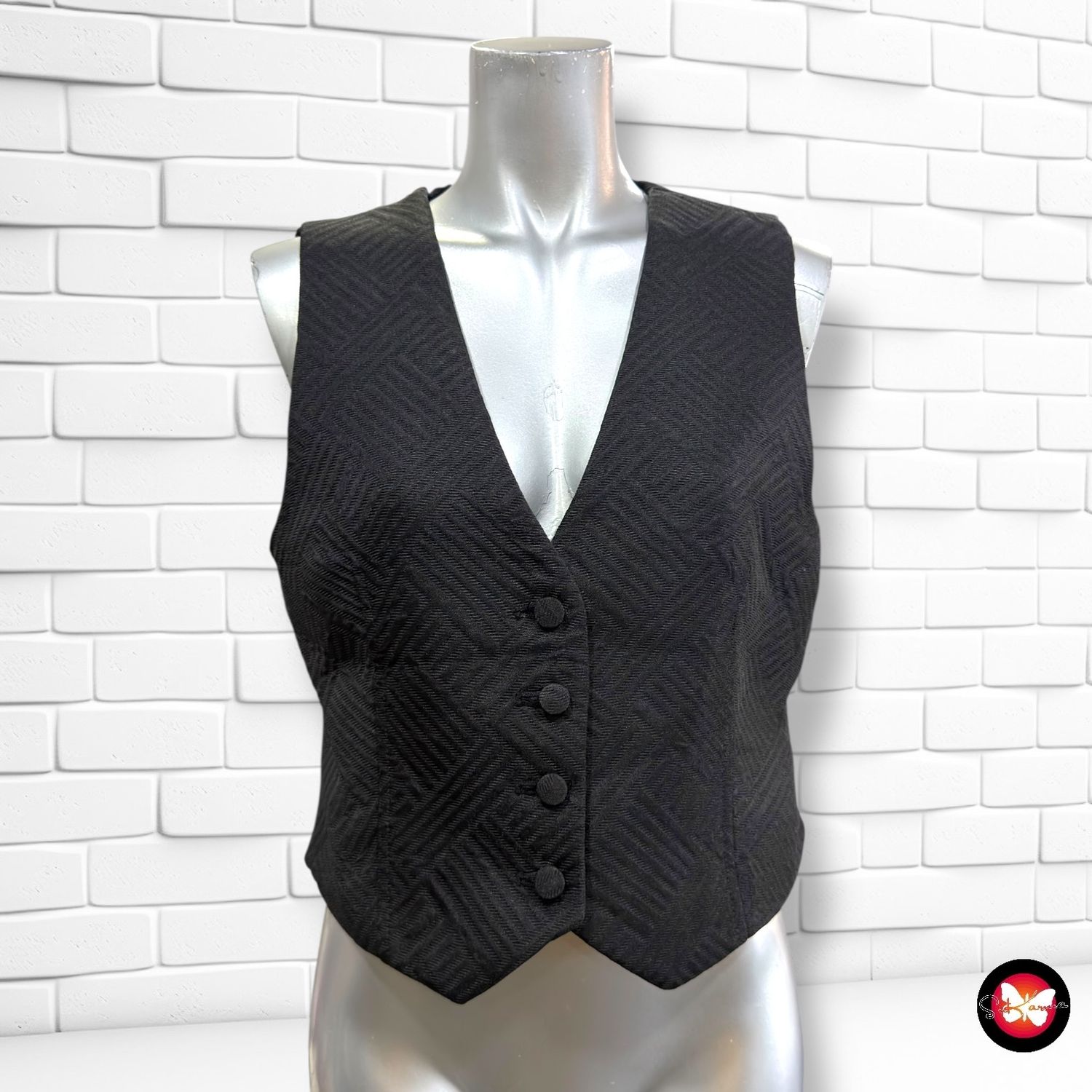 **HOY** Chaleco con espalda abierta ZARA color Negro Talla M