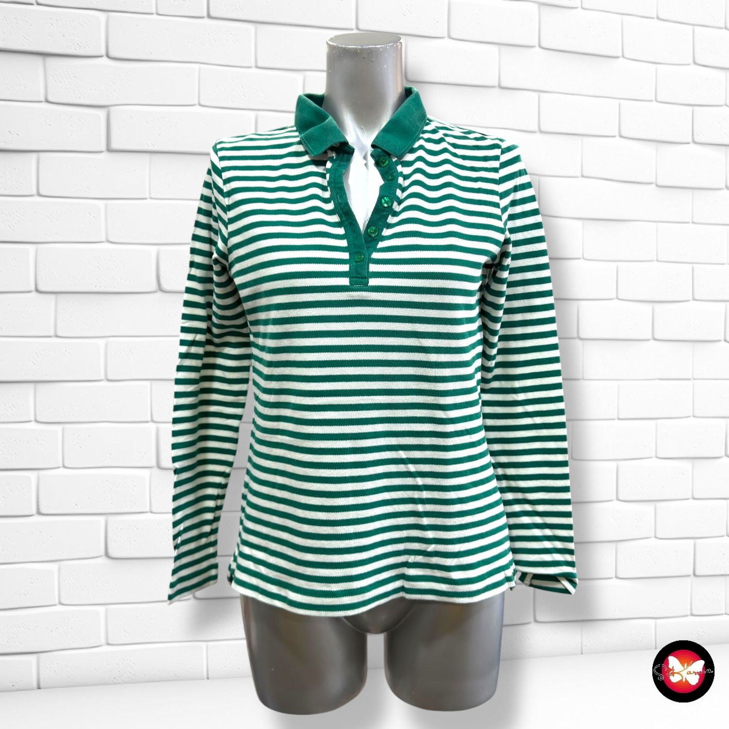**HOY** Camiseta de rayas MONTEGO color Verde y blanco Talla S