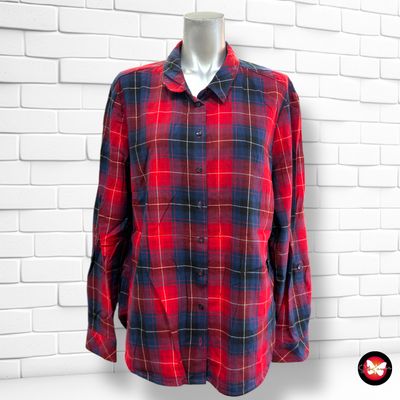 **HOY** Camisa de manga larga de cuadros C.C. LUKE color Rojo y azul Talla 44