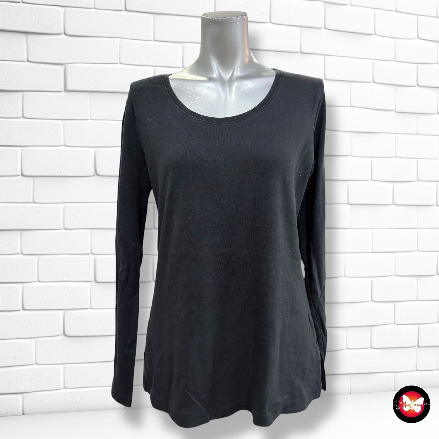 **HOY** Camiseta de manga larga básica BPC color Negro Talla 40/42