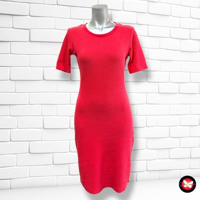 Vestido de manga corta BIEN BLEU color Fresa Talla S