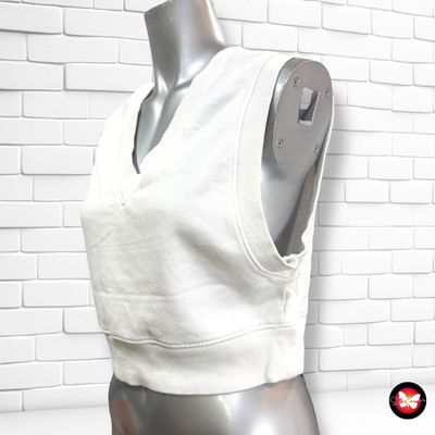 Chaleco sudadera cropped DIVIDED color Blanco Talla XS