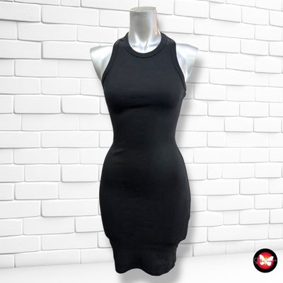 **HOY** Vestido de tirantes canalé FB SISTER color Negro Talla S