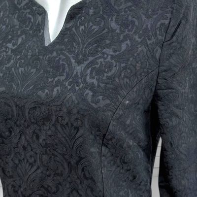 **HOY** Vestido de noche de brocado CAMAÏEU color Negro Talla S