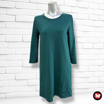 **HOY** Vestido básico de media manga STRADIVARIUS color Verde Talla M