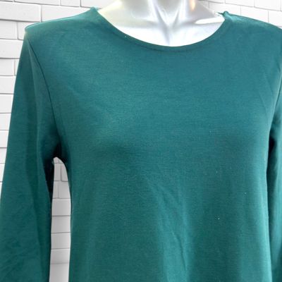 **HOY** Vestido básico de media manga STRADIVARIUS color Verde Talla M