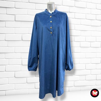 **HOY** Vestido blusón de pana  color Azul Talla 50