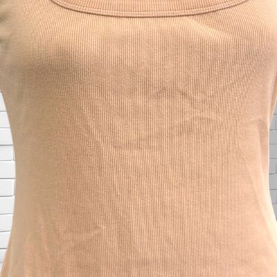 **HOY** Vestido de tirantes canalé H&M color Nude Talla M