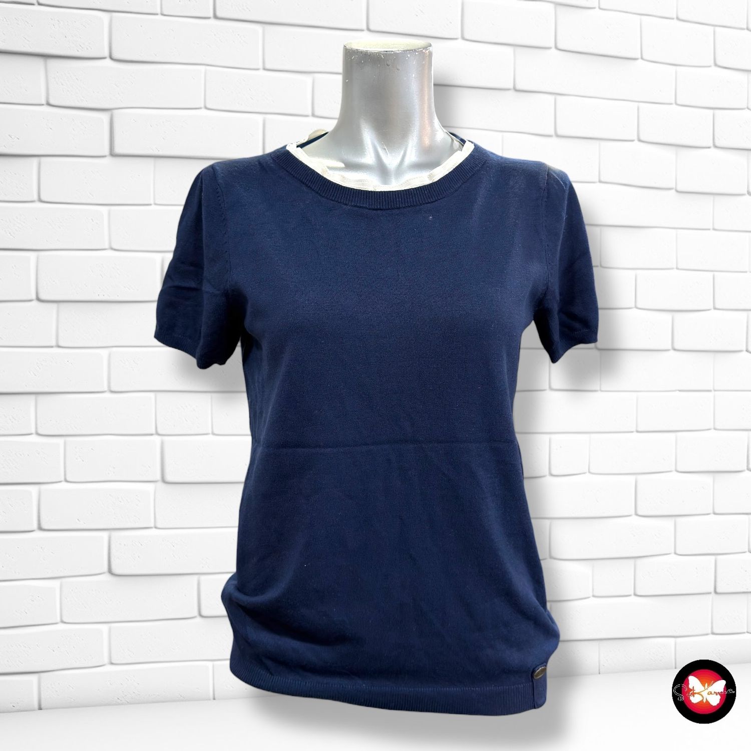 **HOY** Jersey de manga corta con cuello blusa LEGEND WORLD WIDE Talla M