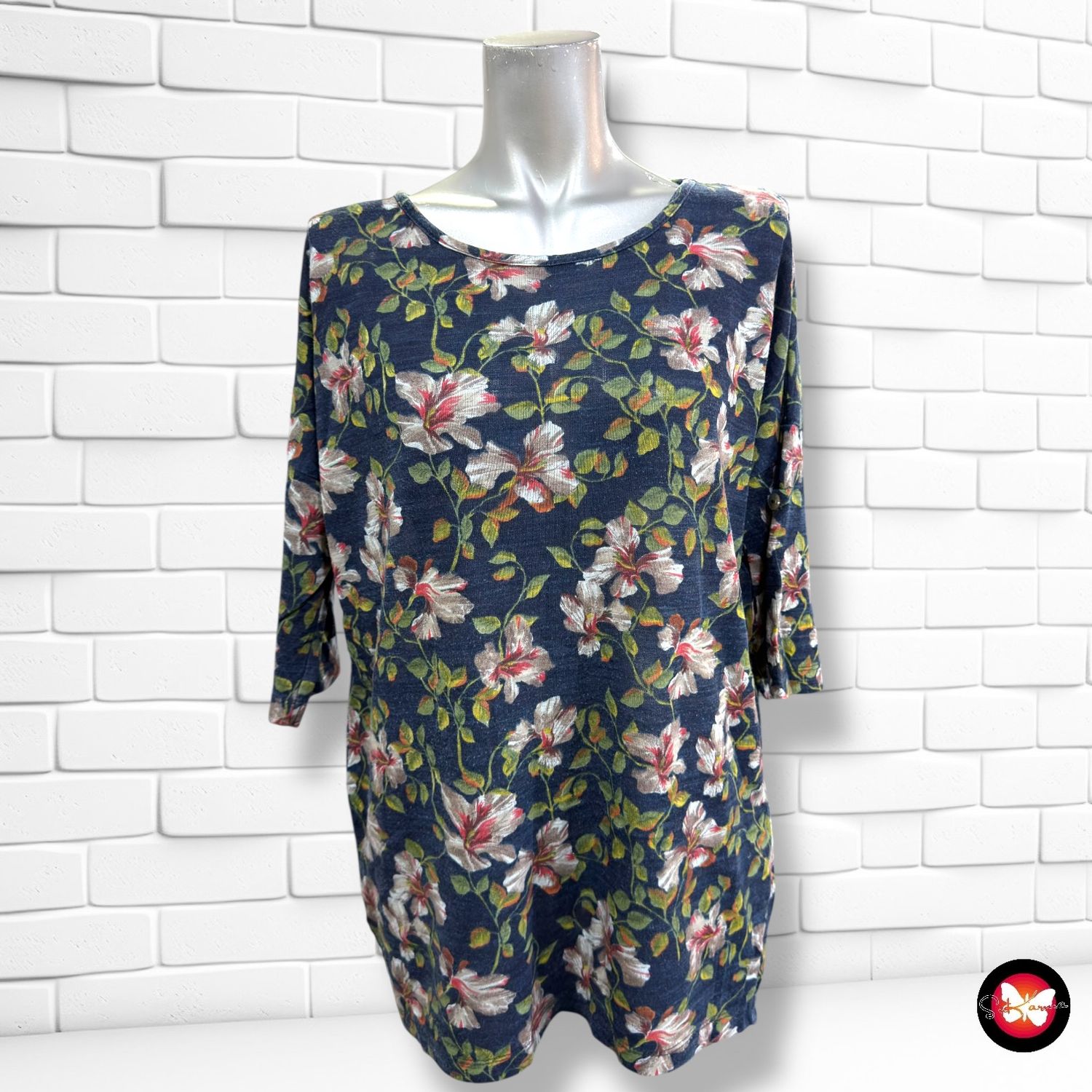 **HOY** Jersey de manga corta estampado flores JANINA Talla 38