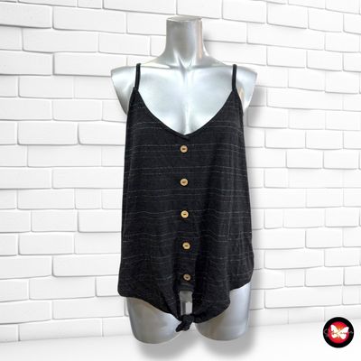**HOY** Blusa de tirantes de rayitas color Gris oscuro Talla L/XL