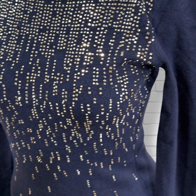 **HOY** Vestido de punto con brillo  color Azul marino Talla S