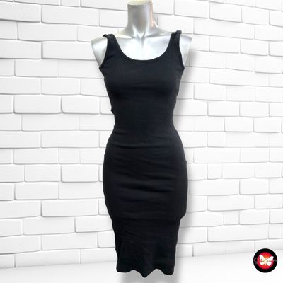 **HOY** Vestido de tirantes canalé PRIMARK color Negro Talla 34