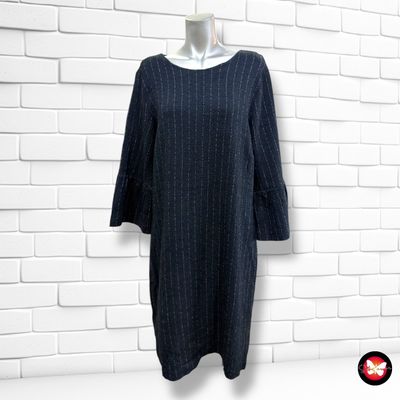 **HOY** Vestido de punto de rayitas y mangas campana GEISHA color Azul marino Talla M