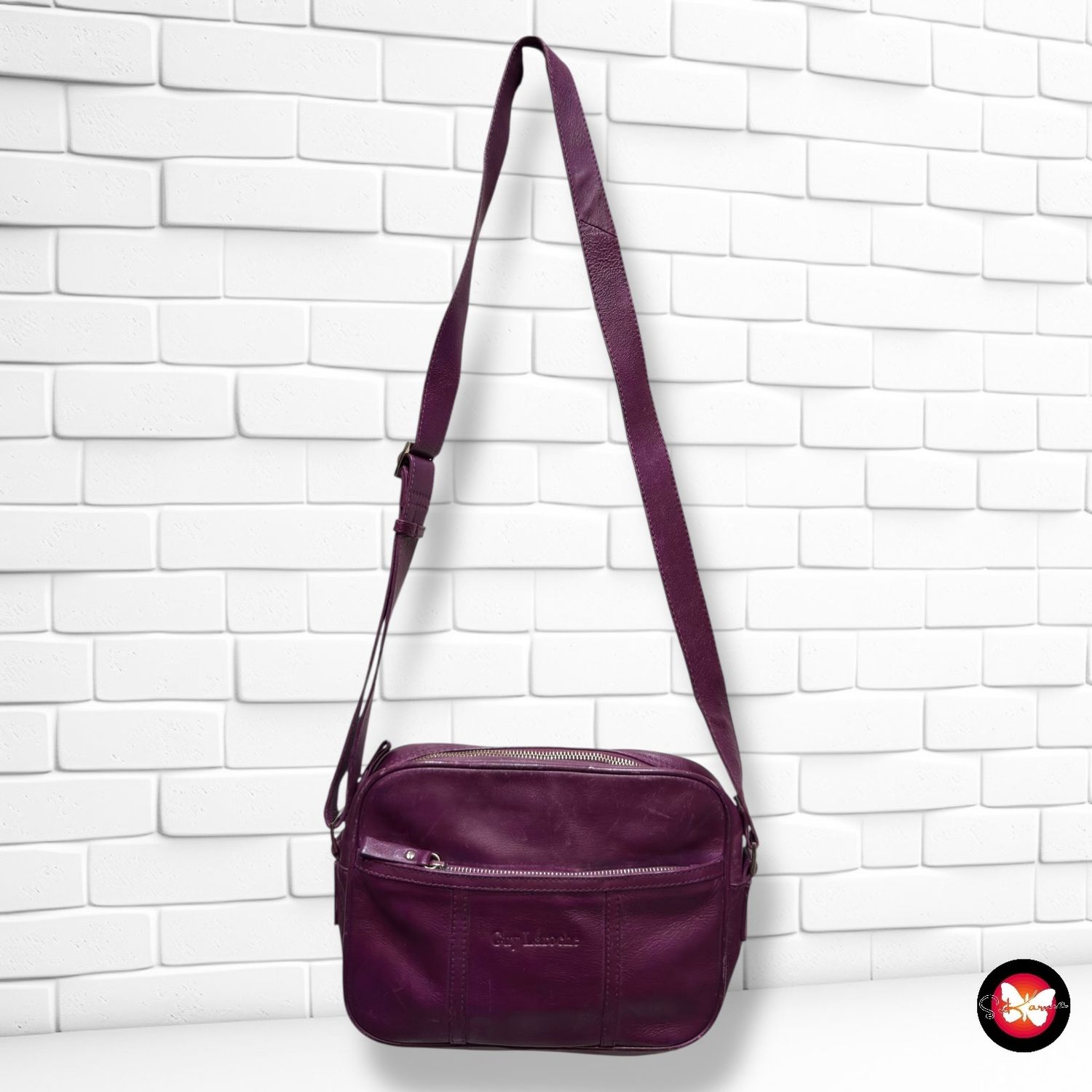 **HOY** Bolso bandolera de piel GUY LAROCHE color Uva Talla PEQUEÑO