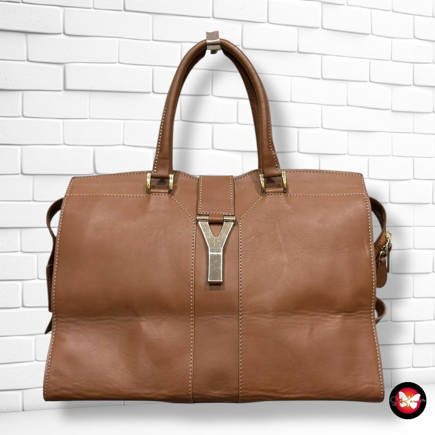 **HOY** Bolso de mano de piel  color Marrón Talla GRANDE