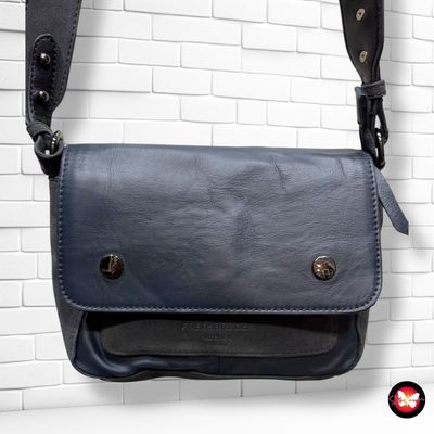 **HOY** Bolso bandolera de ante y piel FREDS BRUDER color Azul y gris Talla PEQUEÑO