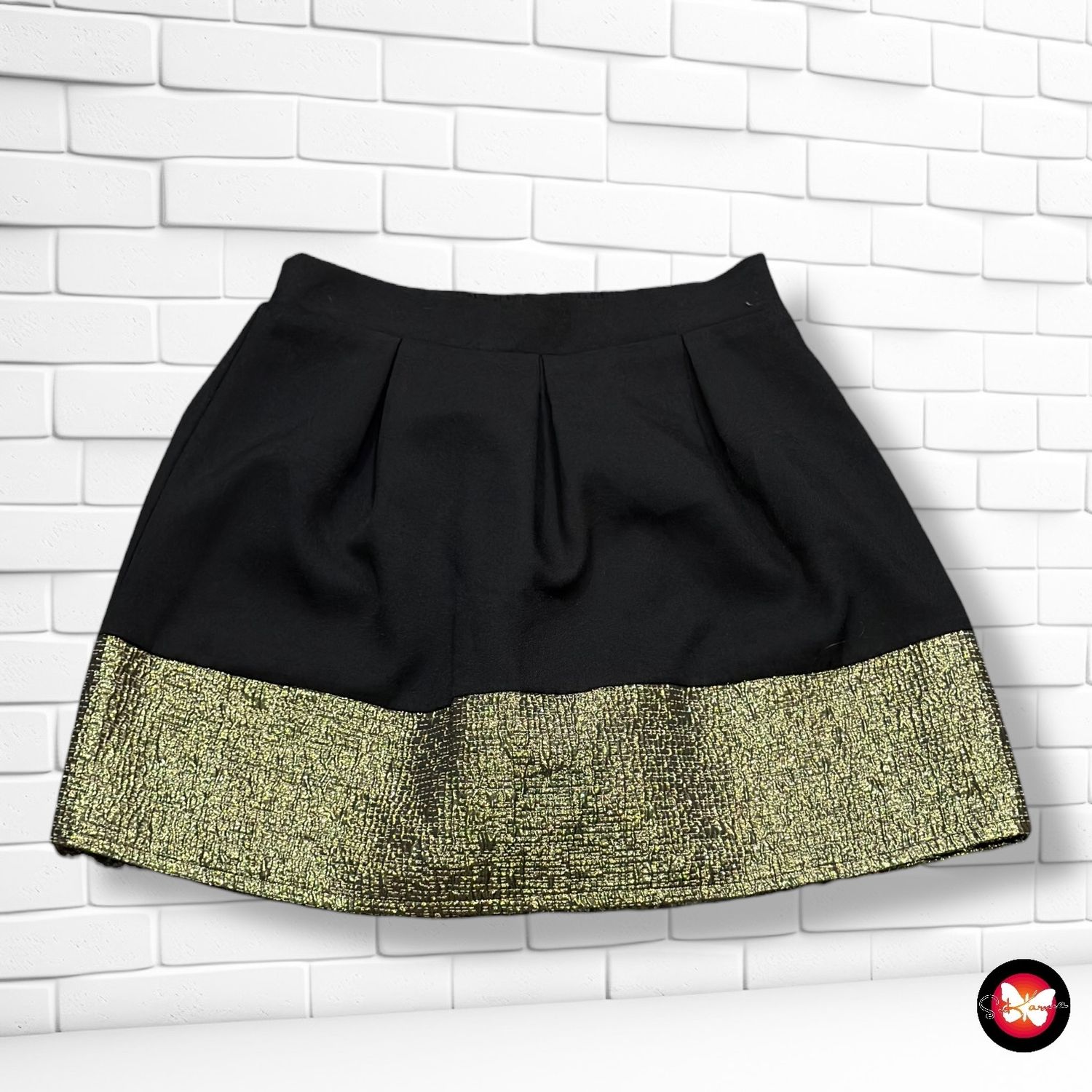 **HOY** Falda de noche MOLLY BRACKEN color Negro y dorado Talla Única
