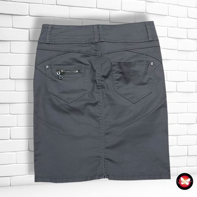 **HOY** Falda vaquera engomada BRÉAL color Gris Talla 36