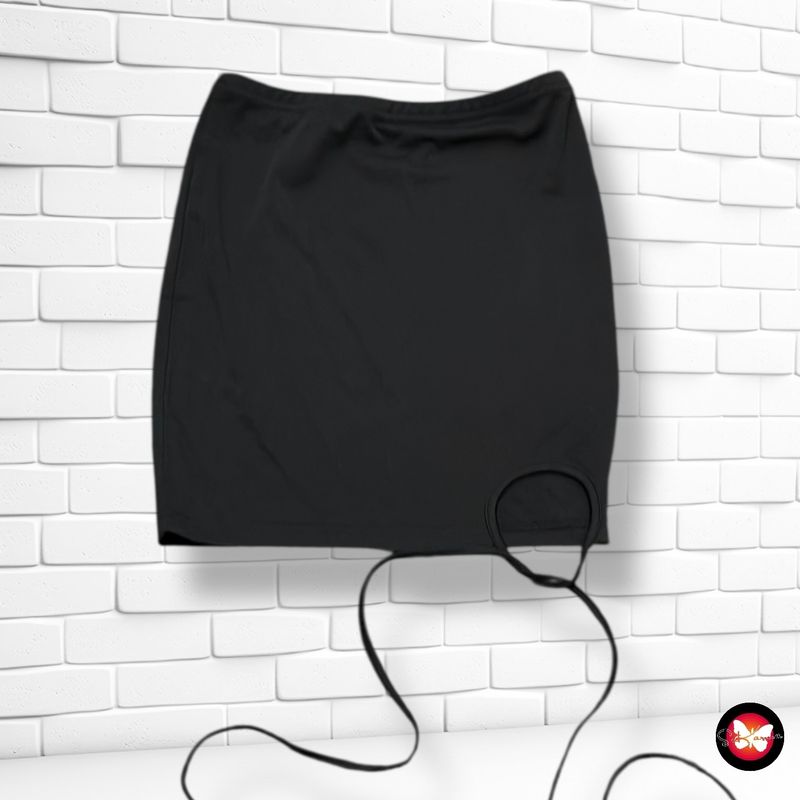 Falda básica con cuerda SHEIN color Negro Talla XS