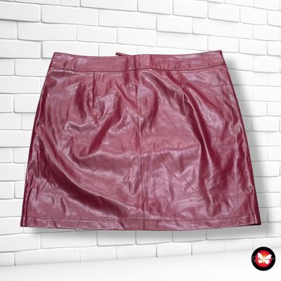 **HOY** Falda de piel sintética color Granate Talla L
