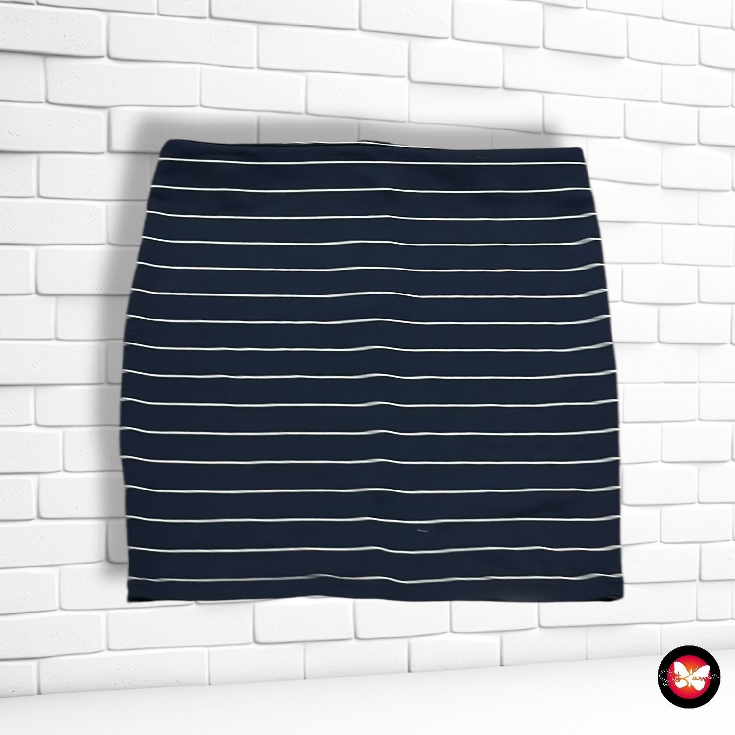 **HOY** Falda de rayas marinera VILA color Azul marino y blanco Talla S