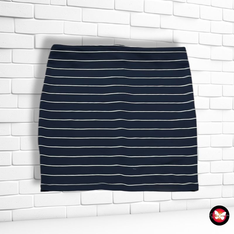 Falda de rayas marinera VILA color Azul marino y blanco Talla S