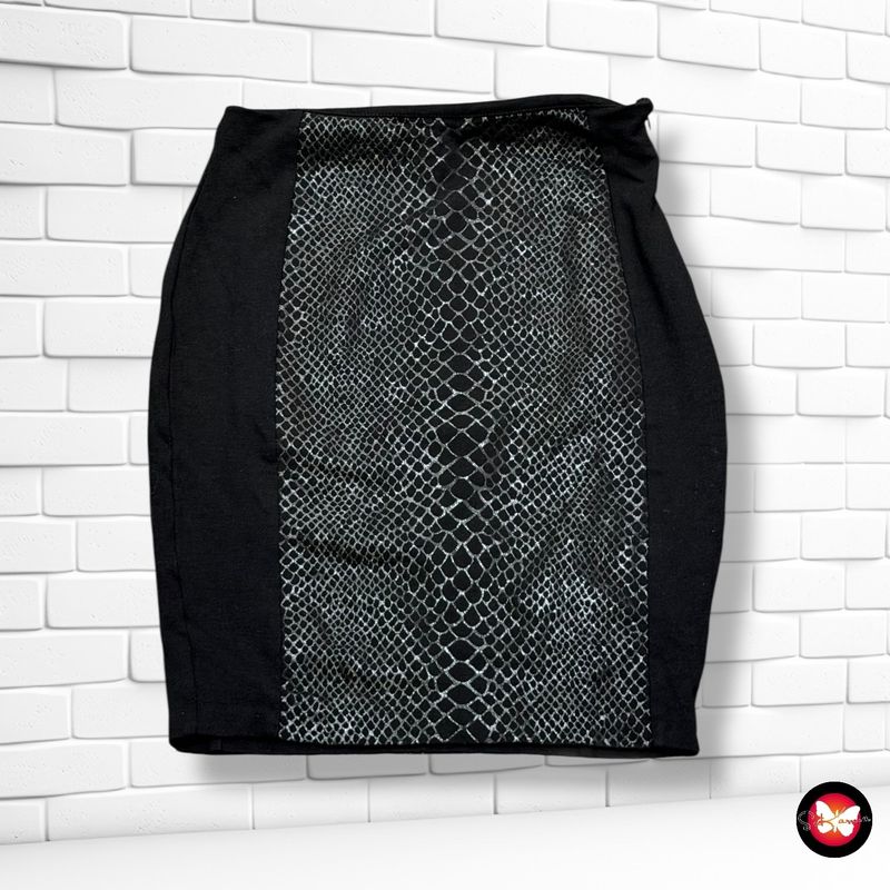Falda estampado serpiente H&amp;M color Negro Talla 36