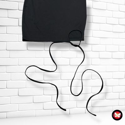 **HOY** Falda básica con cuerda SHEIN color Negro Talla XS