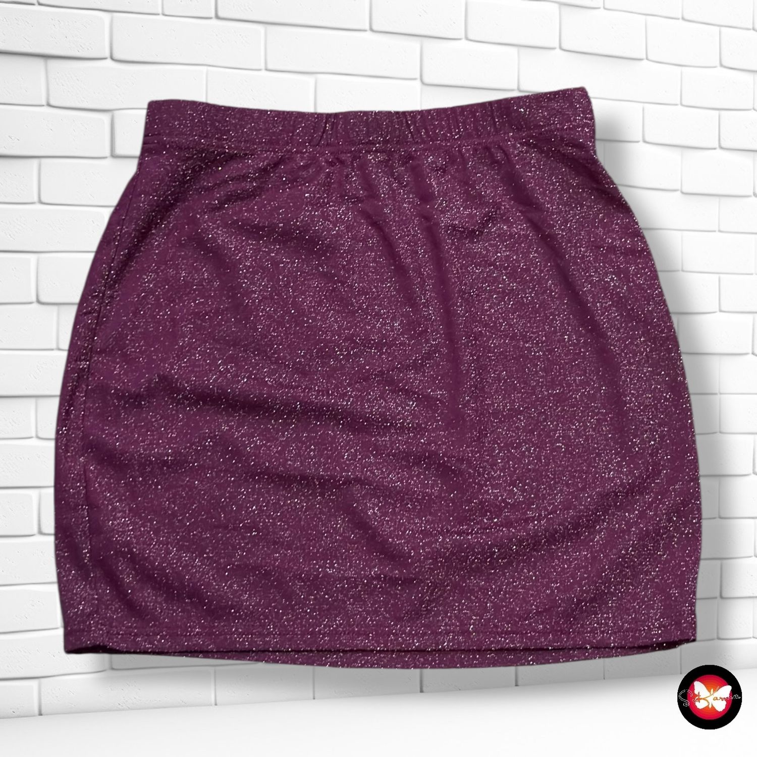 **HOY** Falda con lurex SHEIN color Uva Talla M