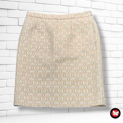 **HOY** Falda de brocado MONOPRIX FEMME color Nude y plateado Talla 42
