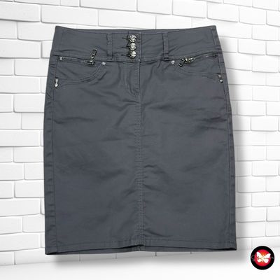 **HOY** Falda vaquera engomada BRÉAL color Gris Talla 36