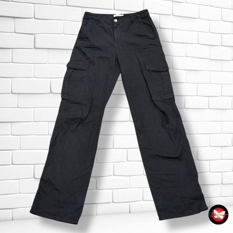 Pantalón cargo PULL&amp;BEAR color Negro Talla 38