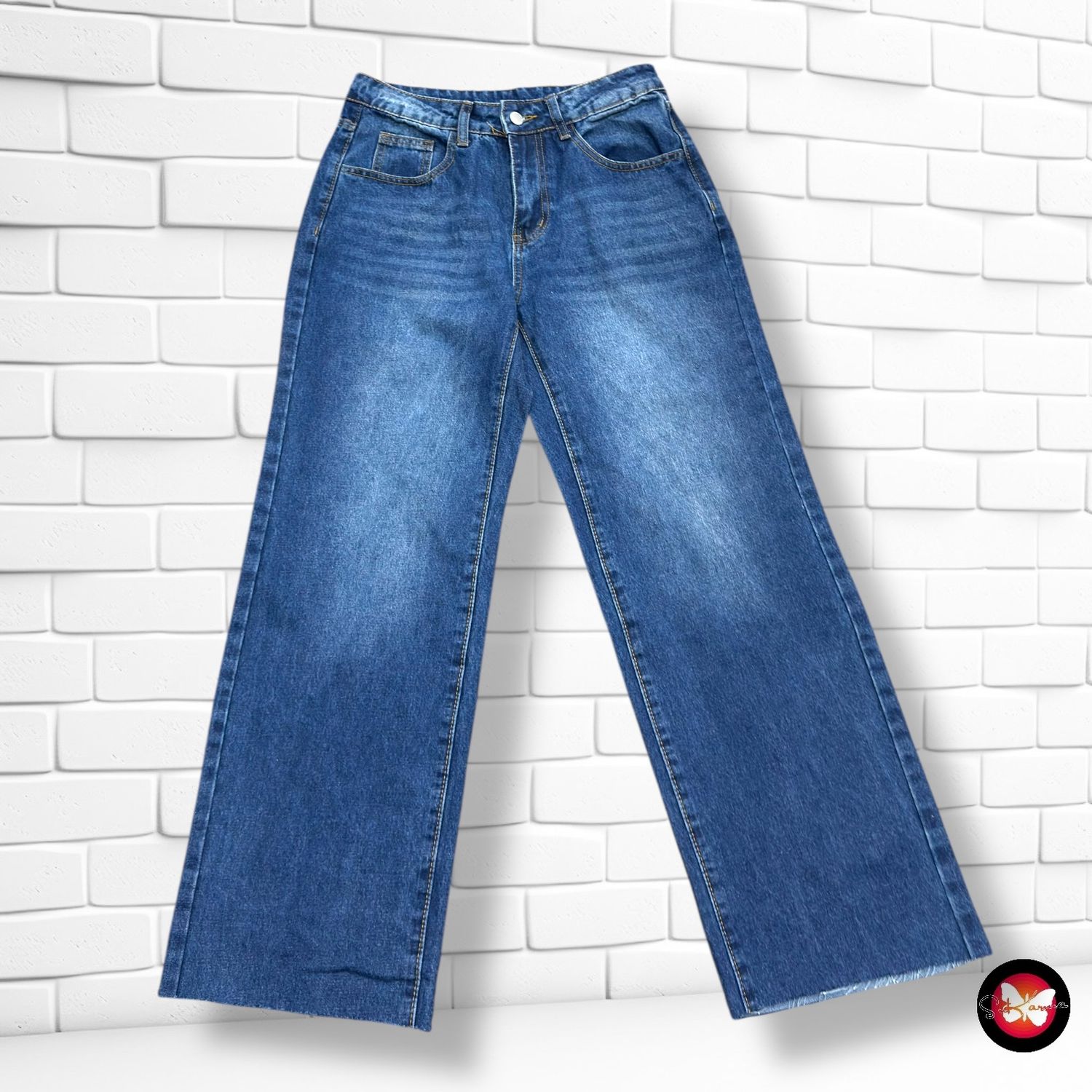 **HOY** Pantalón vaquero ancho de pierna SHEIN color Azul Talla S