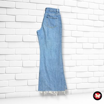 **HOY** Pantalón vaquero ancho de pierna (sucio) color Azul Talla S/M (W27)