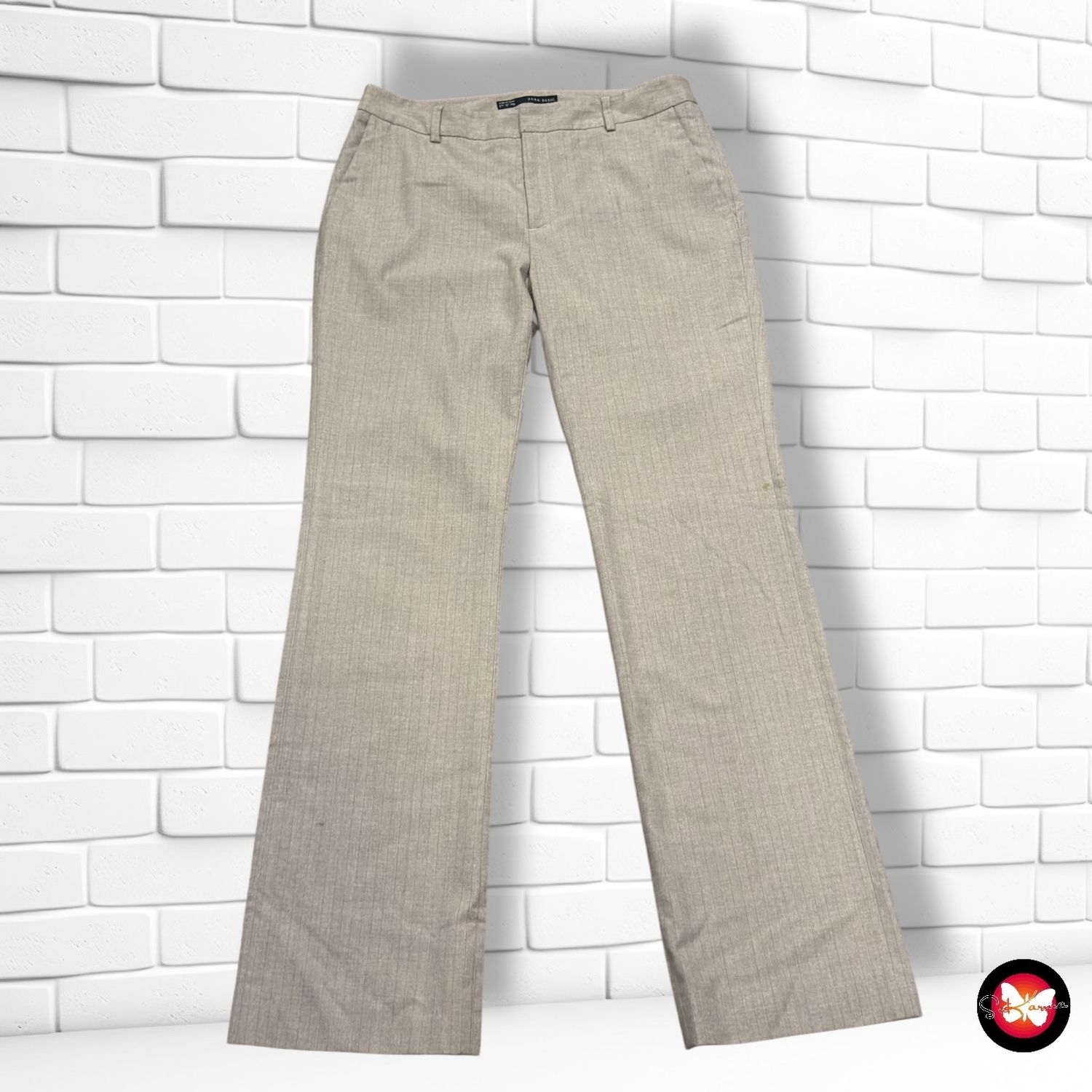 **HOY** Pantalón de vestir ancho de pierna SHEIN color Camel y azul Talla L