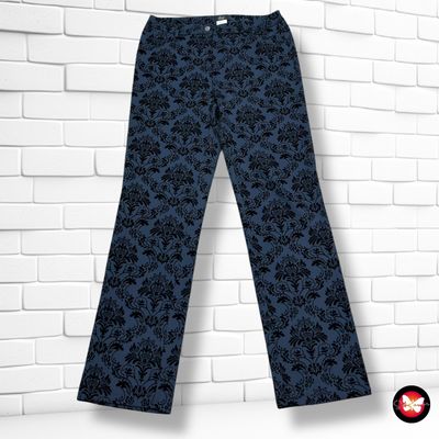 **HOY** Pantalón de vestir con terciopelo PAOLA! color Azul y negro Talla 40