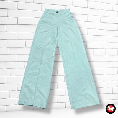 **HOY** Pantalón de vestir ancho de pierna BERSHKA color Menta Talla 32