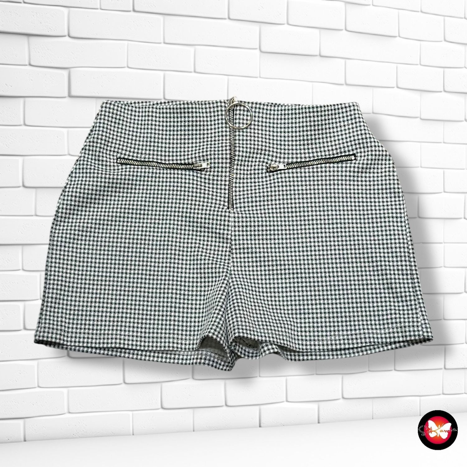 **HOY** Short de vestir pata de gallo JENNYFER color Blanco y negro Talla S