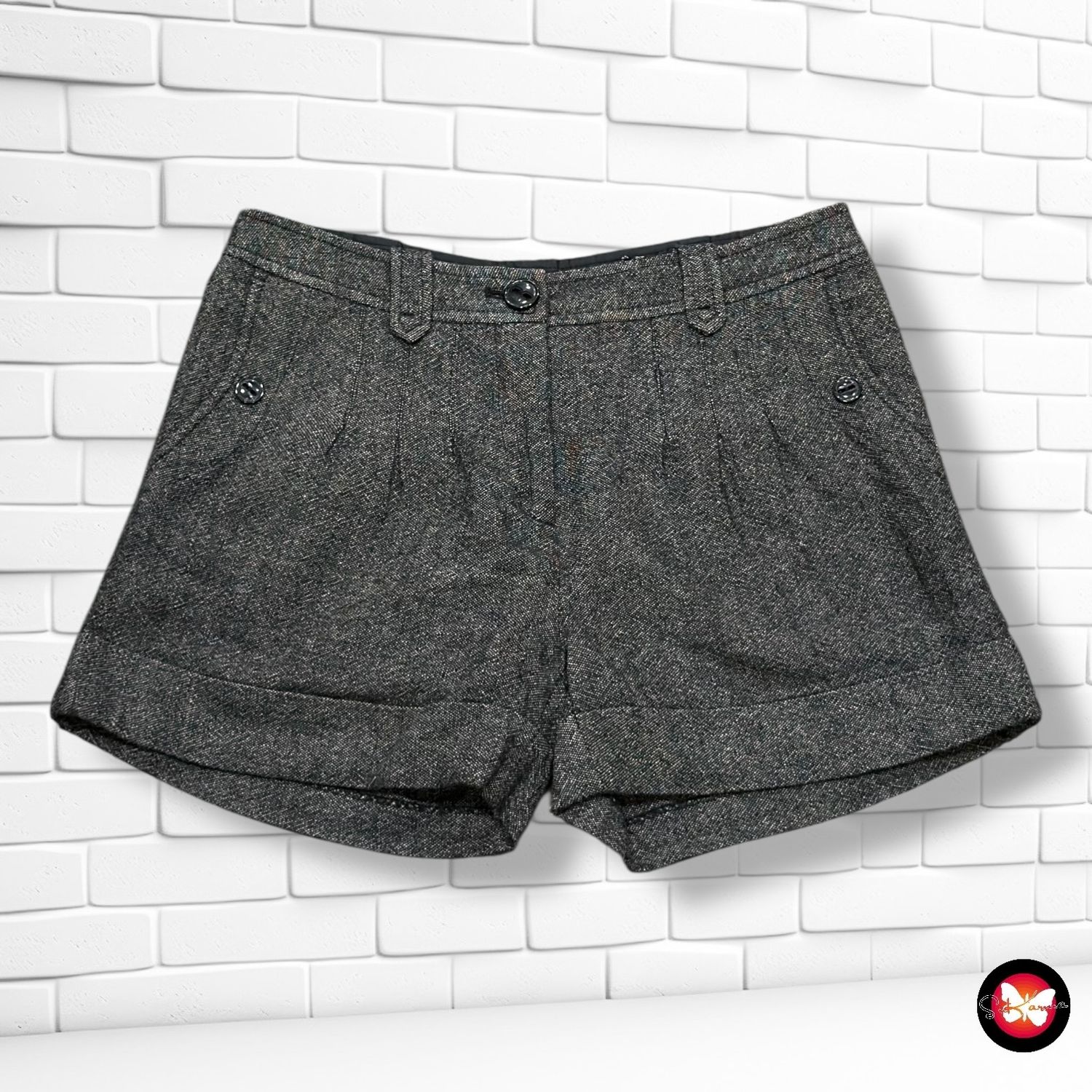 **HOY** Short de paño H&amp;M color Gris Talla 40