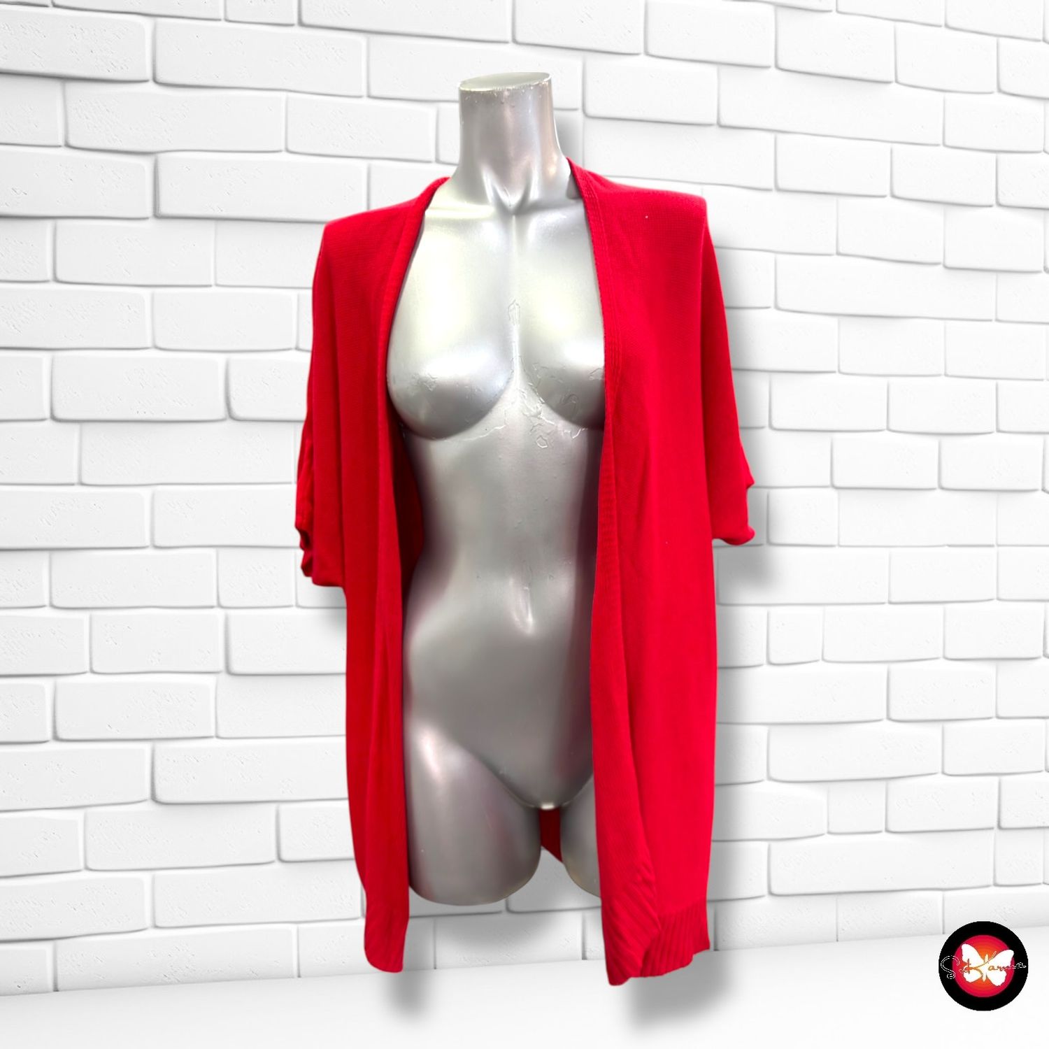 **HOY** Chaqueta de punto LAURA CLEMENT color Rojo Talla ÚNICA