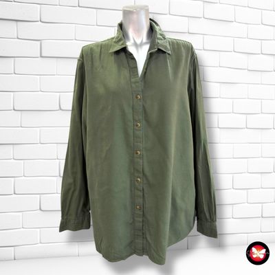 Camisa de manga larga UNIQLO color Verde Talla L