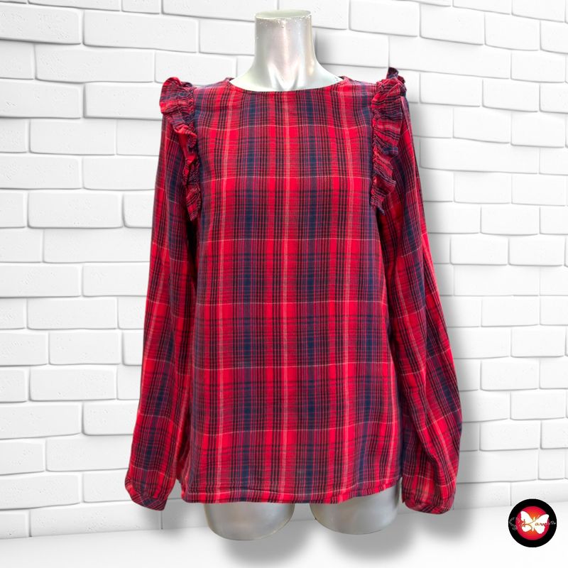 **HOY** Blusa de cuadros PROMOD color Rojo y azul Talla S/M