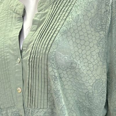 Camisa de manga larga traslúcida SOYACONCEPT color Verde Talla XL