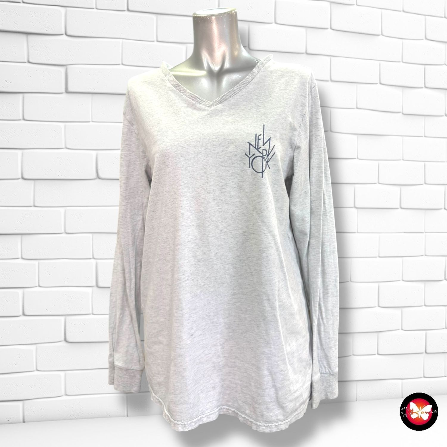 Camiseta de manga larga  color Gris Talla L