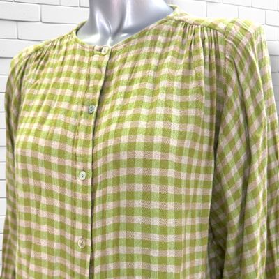 Camisa de cuadritos  MASSIMO DUTTI color Verde y beige Talla XS