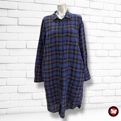 Vestido camisero de cuadros Q/S color Azul y negro Talla 38