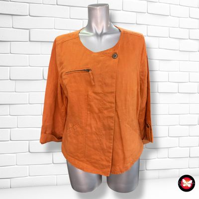 **HOY** Chaqueta de lino YESSICA color Calabaza Talla M/L