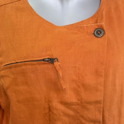 **HOY** Chaqueta de lino YESSICA color Calabaza Talla M/L